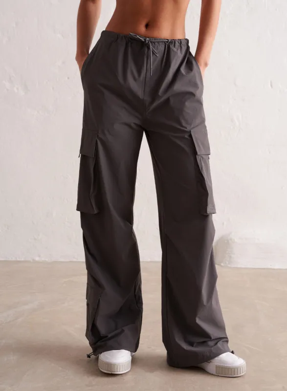 Shadow Grey Windbreaker Parachute Pants sold by Aimn