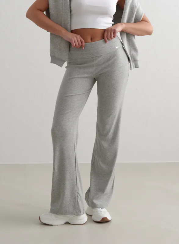 Grey Melange Ease Ribbed Pants sold by Aimn