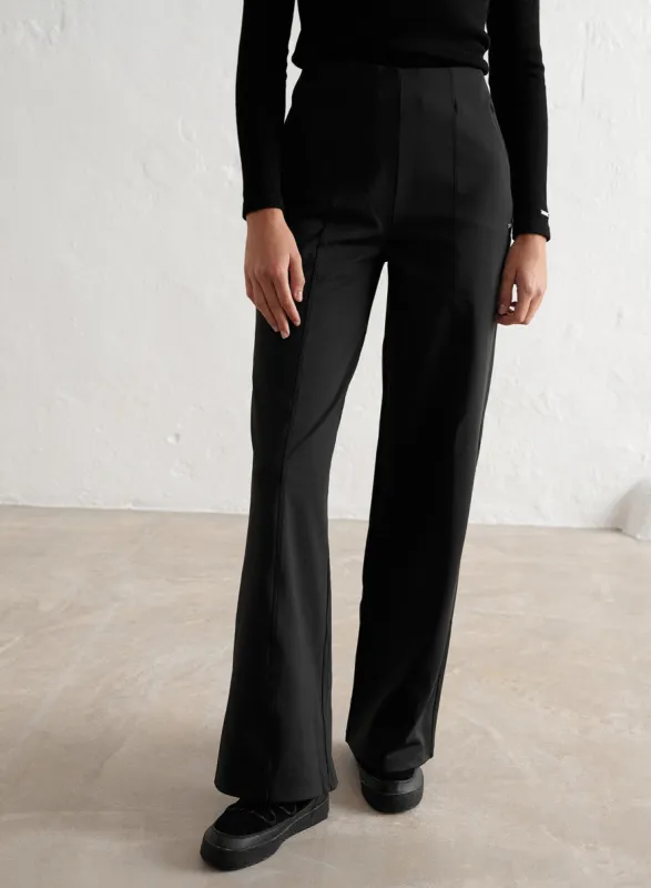 Black Warming Pintuck Pants sold by Aimn