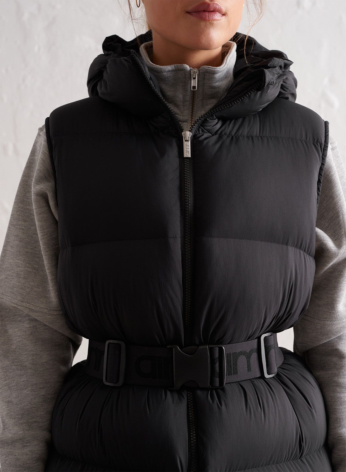 PEAK■Women Hooded Belted Down Vest ■送料込 Belted Down Vest | Parallel