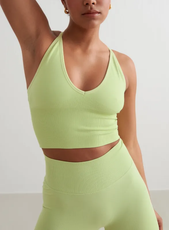 Matcha Shape Seamless Cross Back Bralette sold by Aimn
