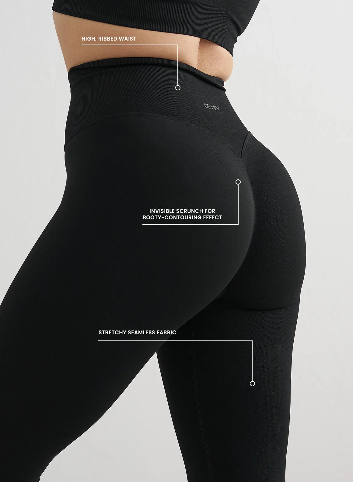 Black Shape Seamless Tights sold by Aimn product image thumbnail 3