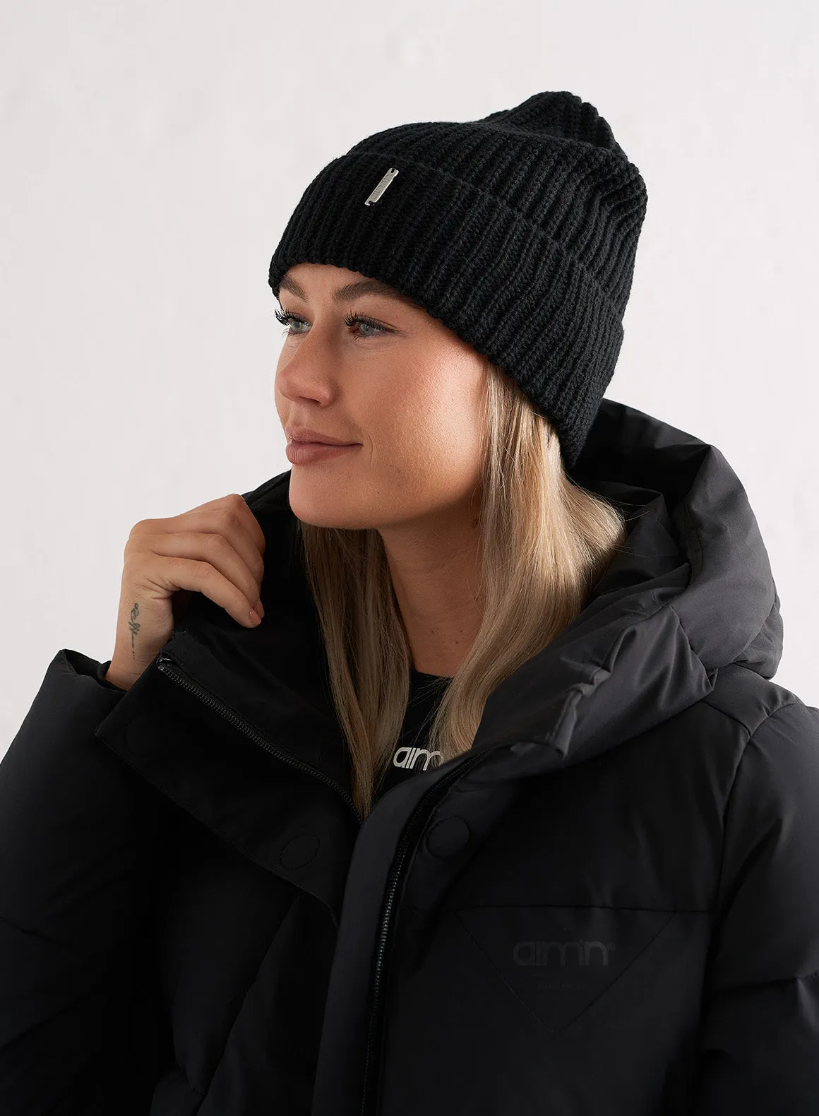 Black Beanie sold by Aimn product image thumbnail 2