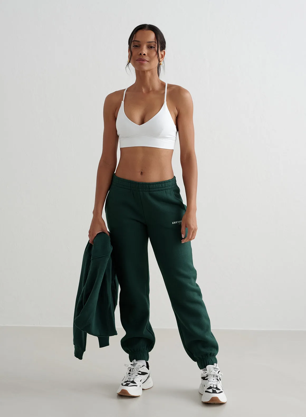 Deep Emerald Varsity Classic Sweatpants sold by Aimn product image thumbnail 5