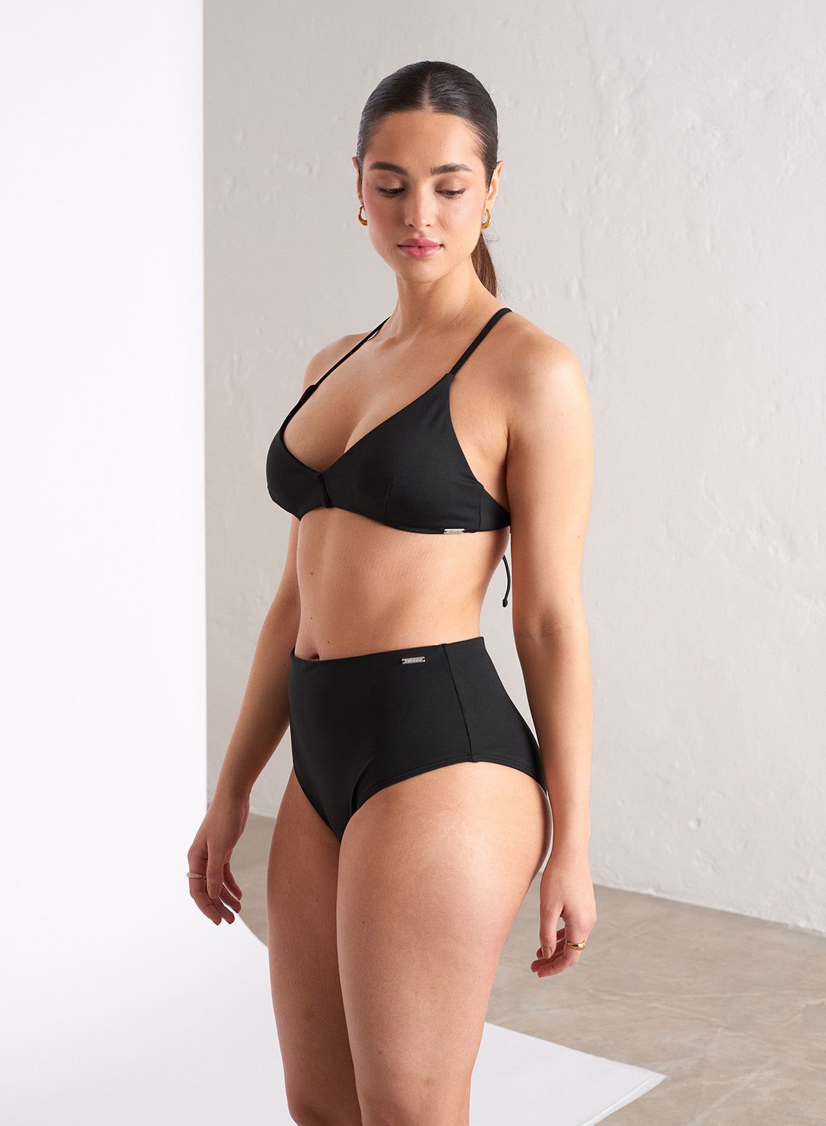 Black High Waist Bikini Bottom sold by Aimn product image thumbnail 4