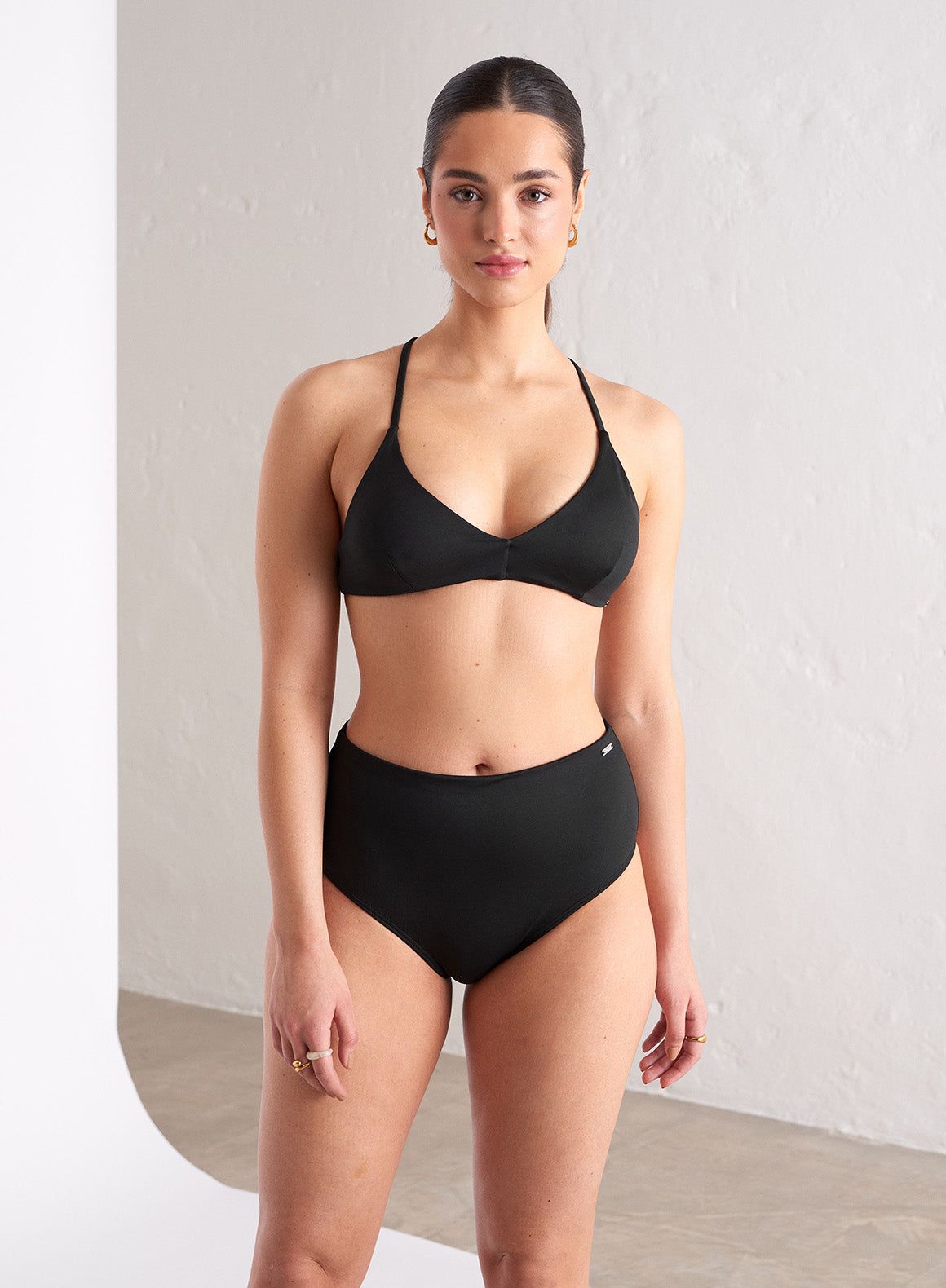 Black High Waist Bikini Bottom sold by Aimn product image thumbnail 2