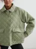 Pale Khaki Quilted Femme Jacket sold by Aimn