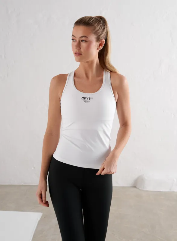 White Edge Core Racerback Singlet sold by Aimn
