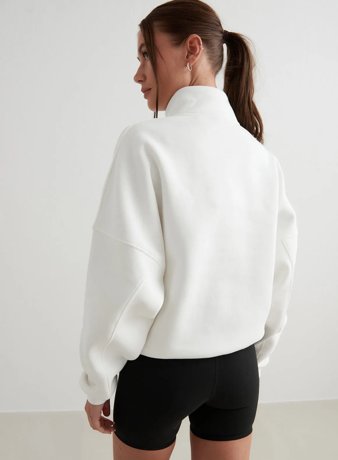 Off-White Varsity Sweat Half Zip sold by Aimn product image thumbnail 4