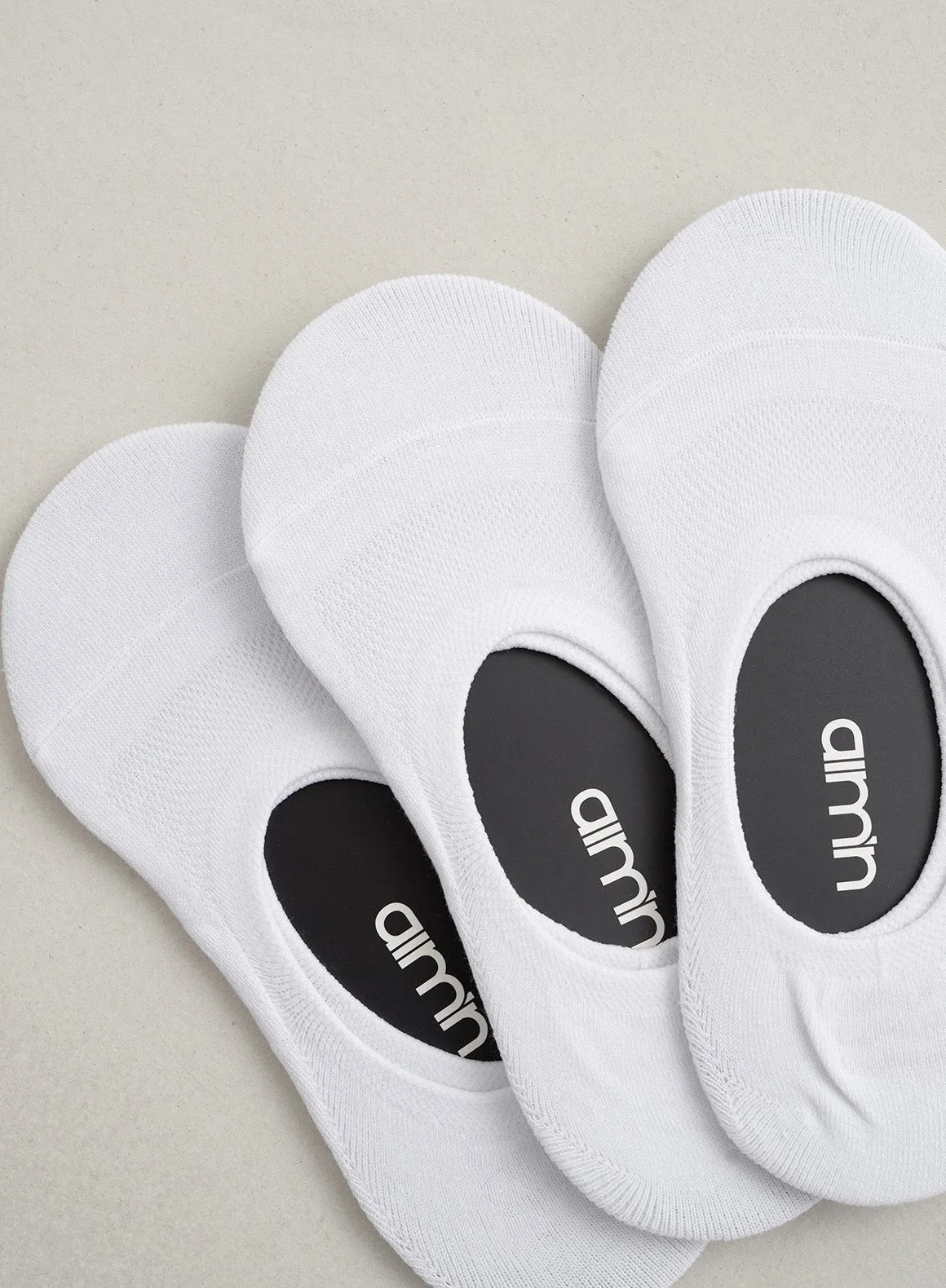 3-Pack White Invisible Workout Socks sold by Aimn product image thumbnail 2