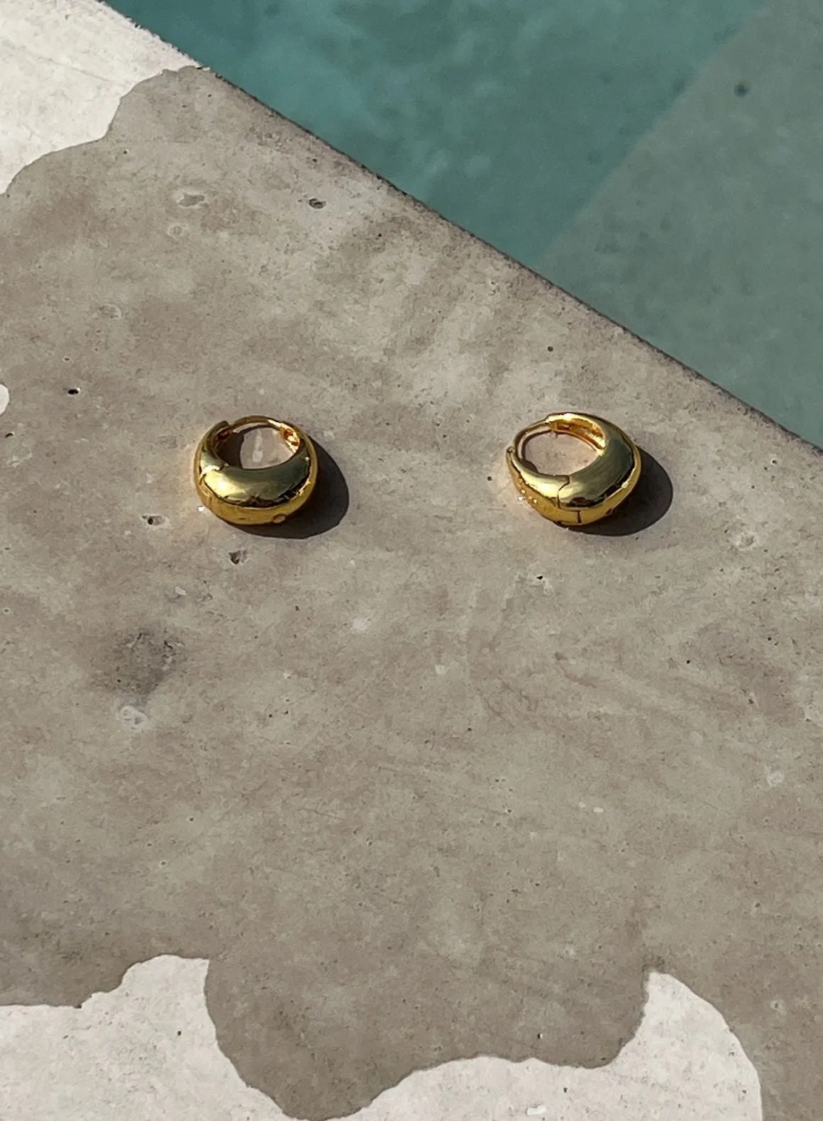 Gold Waterproof Drop Hoop Earrings sold by Aimn product image thumbnail 3