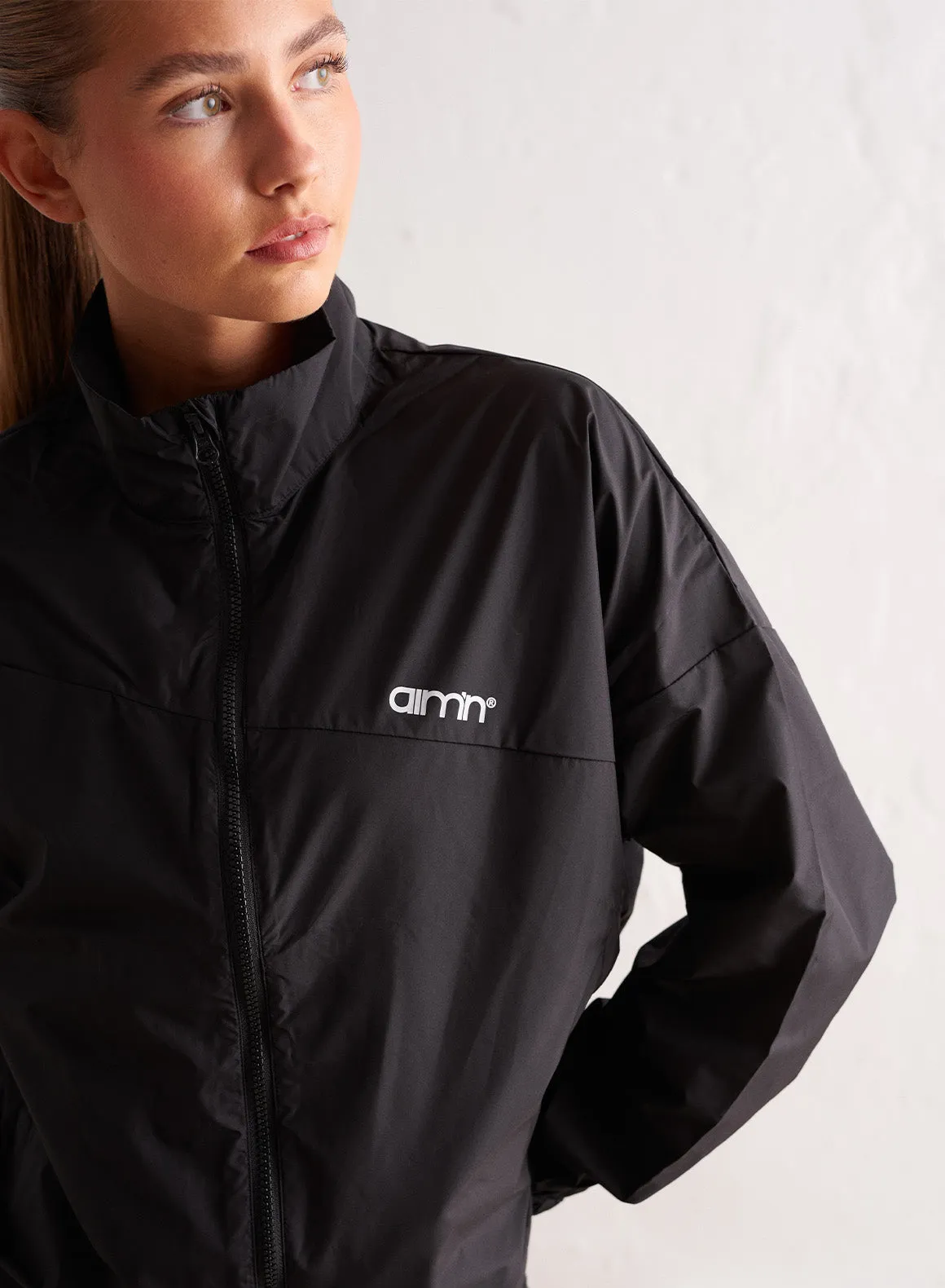 Black Balance Windbreaker Jacket sold by Aimn product image thumbnail 2