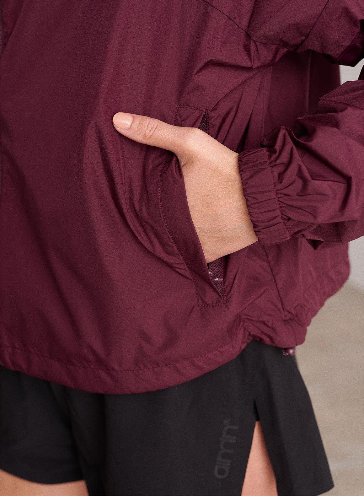 Bordeaux Balance Windbreaker Jacket sold by Aimn product image thumbnail 5