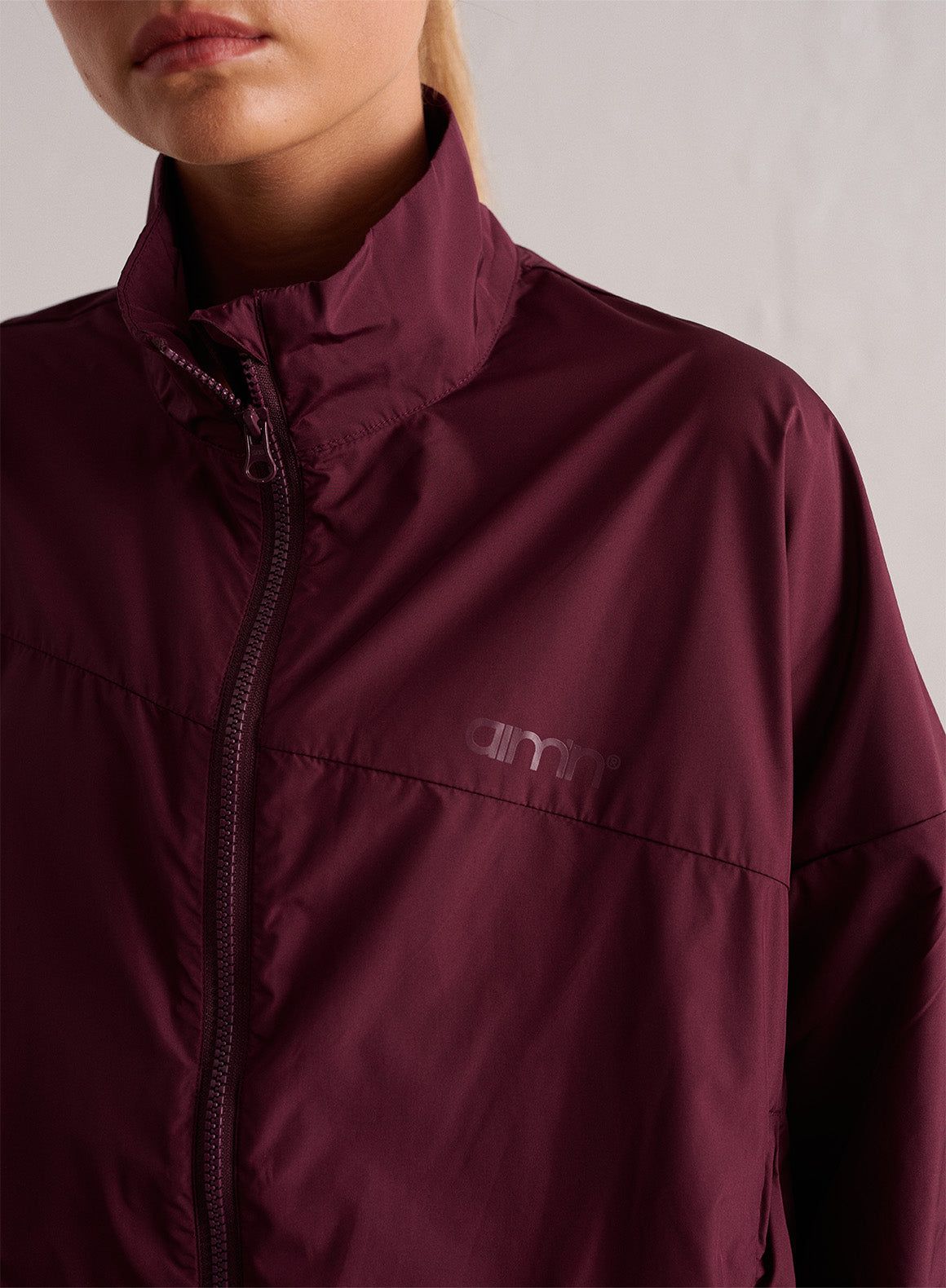 Bordeaux Balance Windbreaker Jacket sold by Aimn product image thumbnail 4