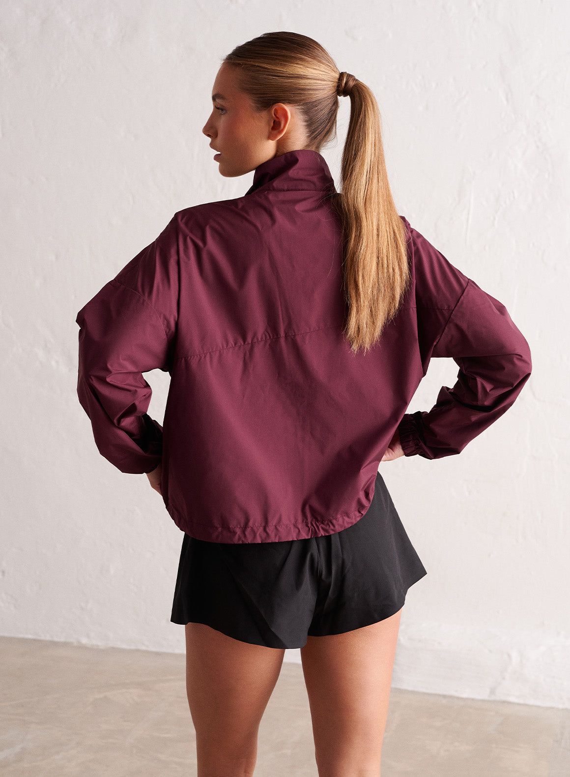Bordeaux Balance Windbreaker Jacket sold by Aimn product image thumbnail 3