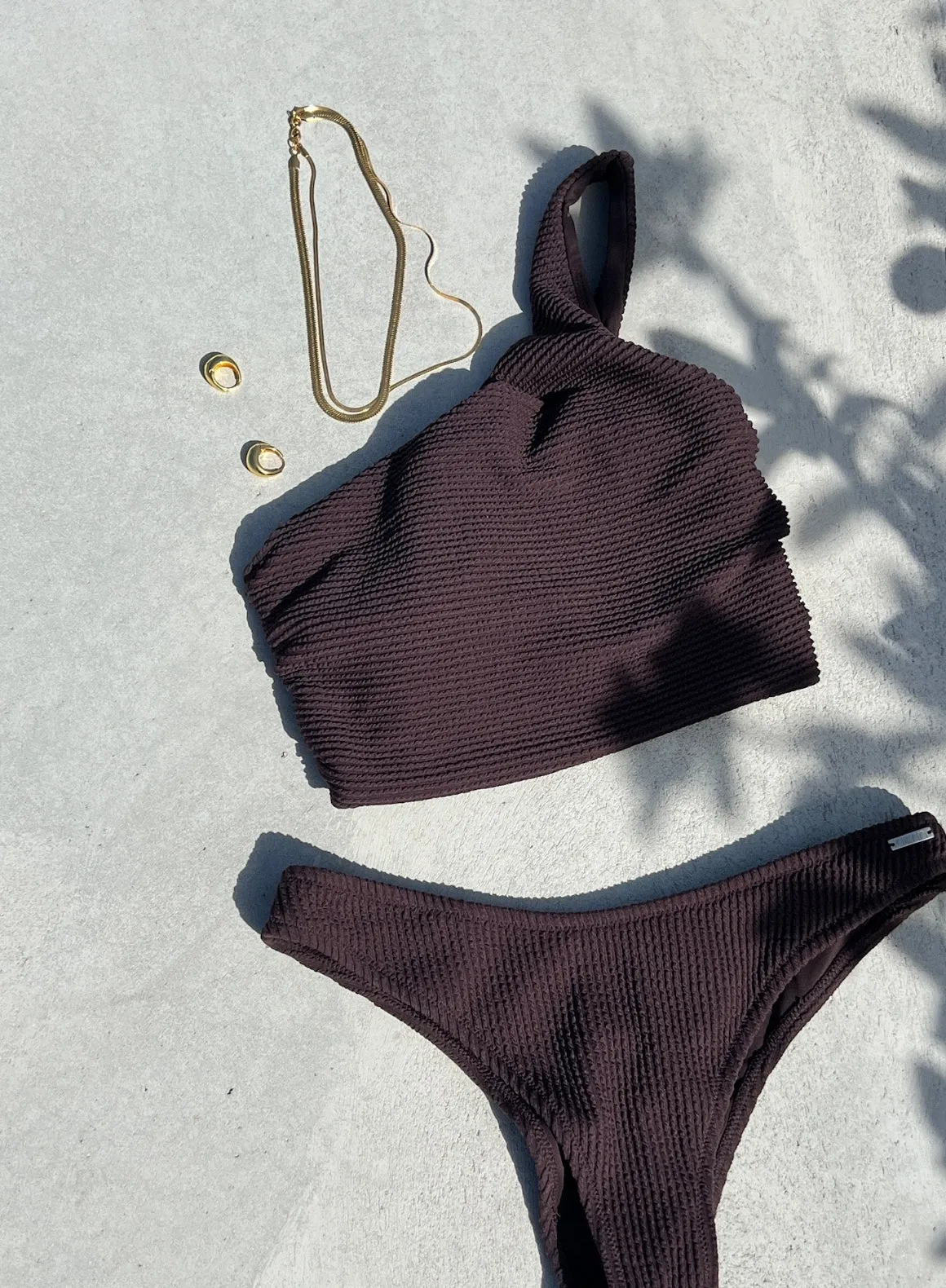 Cacao Capri One Shoulder Bikini Bra sold by Aimn product image thumbnail 5