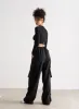 Black Windbreaker Parachute Pants sold by Aimn