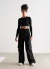 Black Windbreaker Parachute Pants sold by Aimn