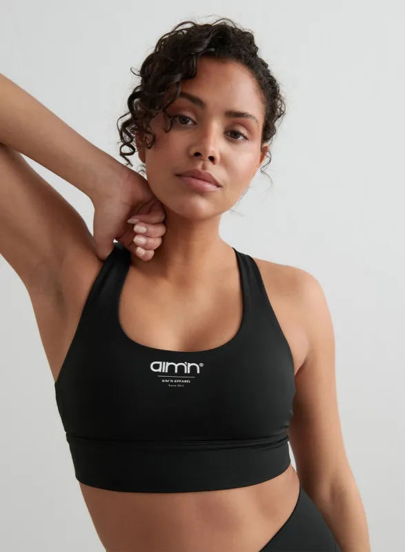 Black Edge Core Racerback Bra sold by Aimn
