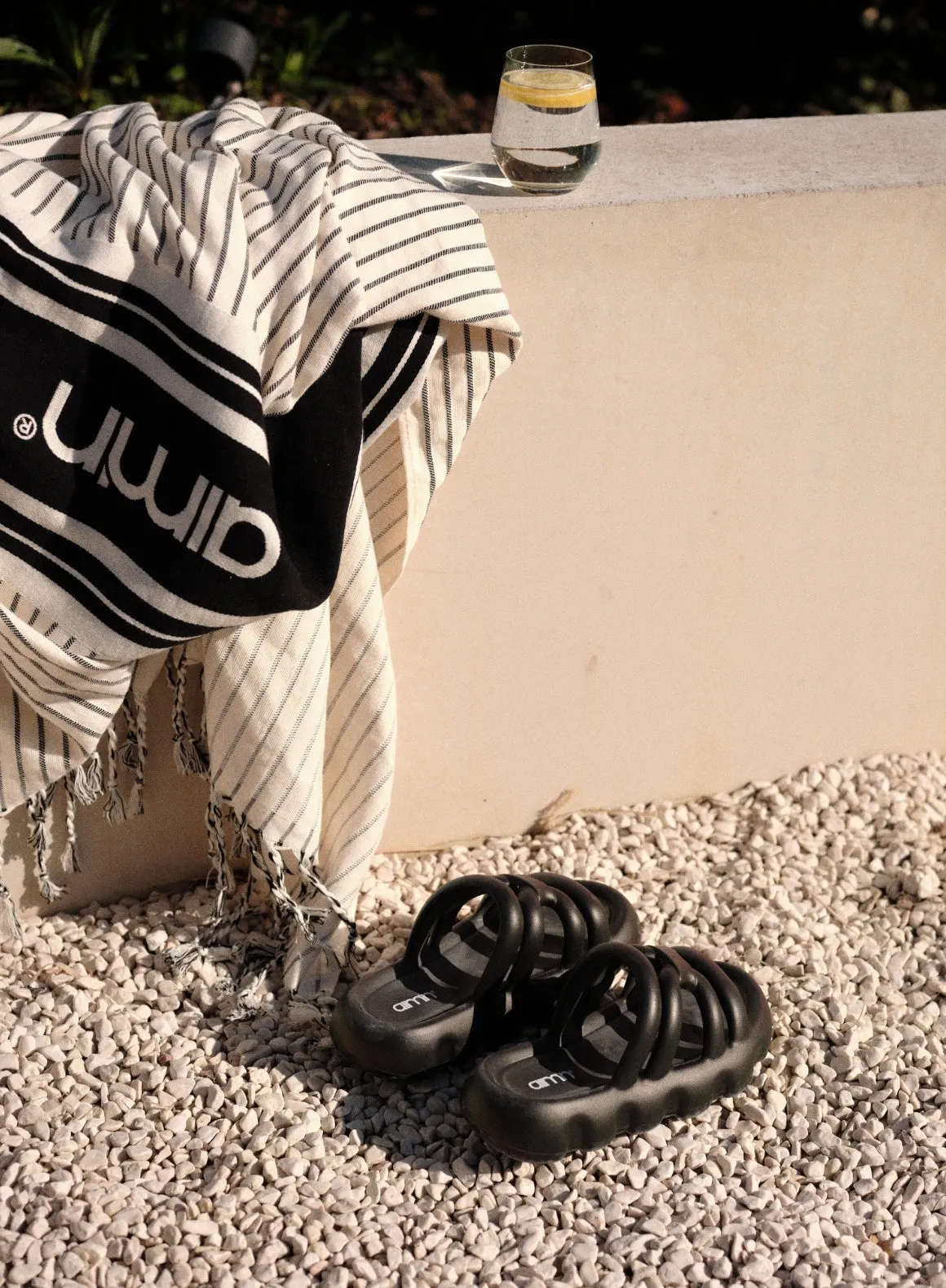 Black Strappy Slide sold by Aimn product image thumbnail 3