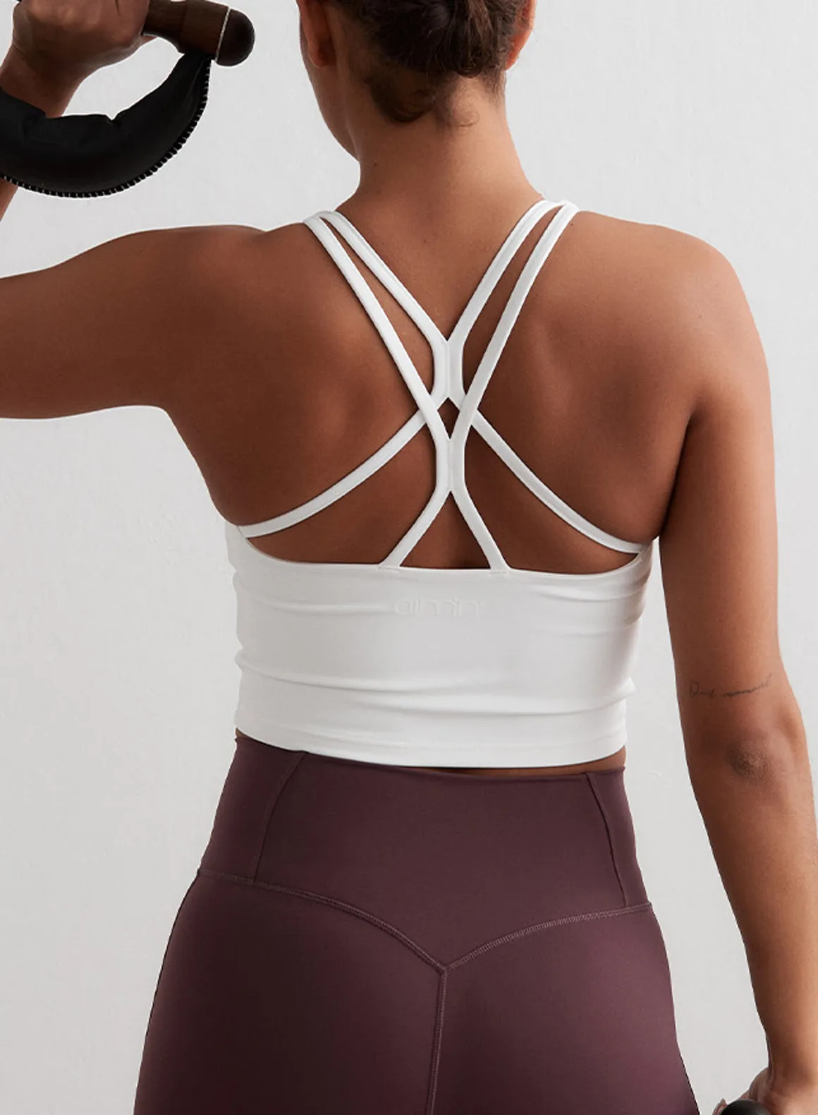 White Sculpting Strappy Bralette sold by Aimn product image thumbnail 4