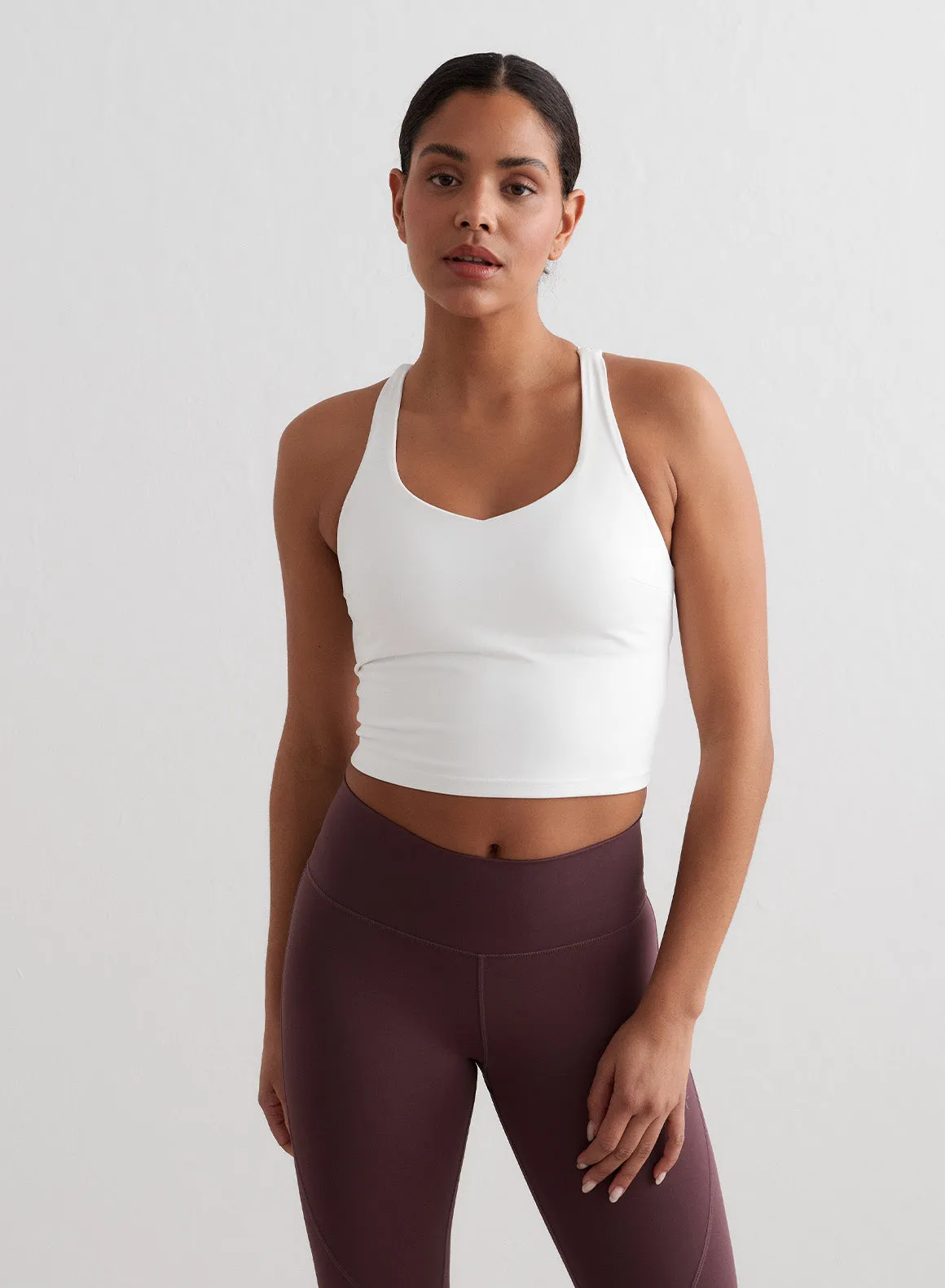 White Sculpting Strappy Bralette sold by Aimn product image thumbnail 2
