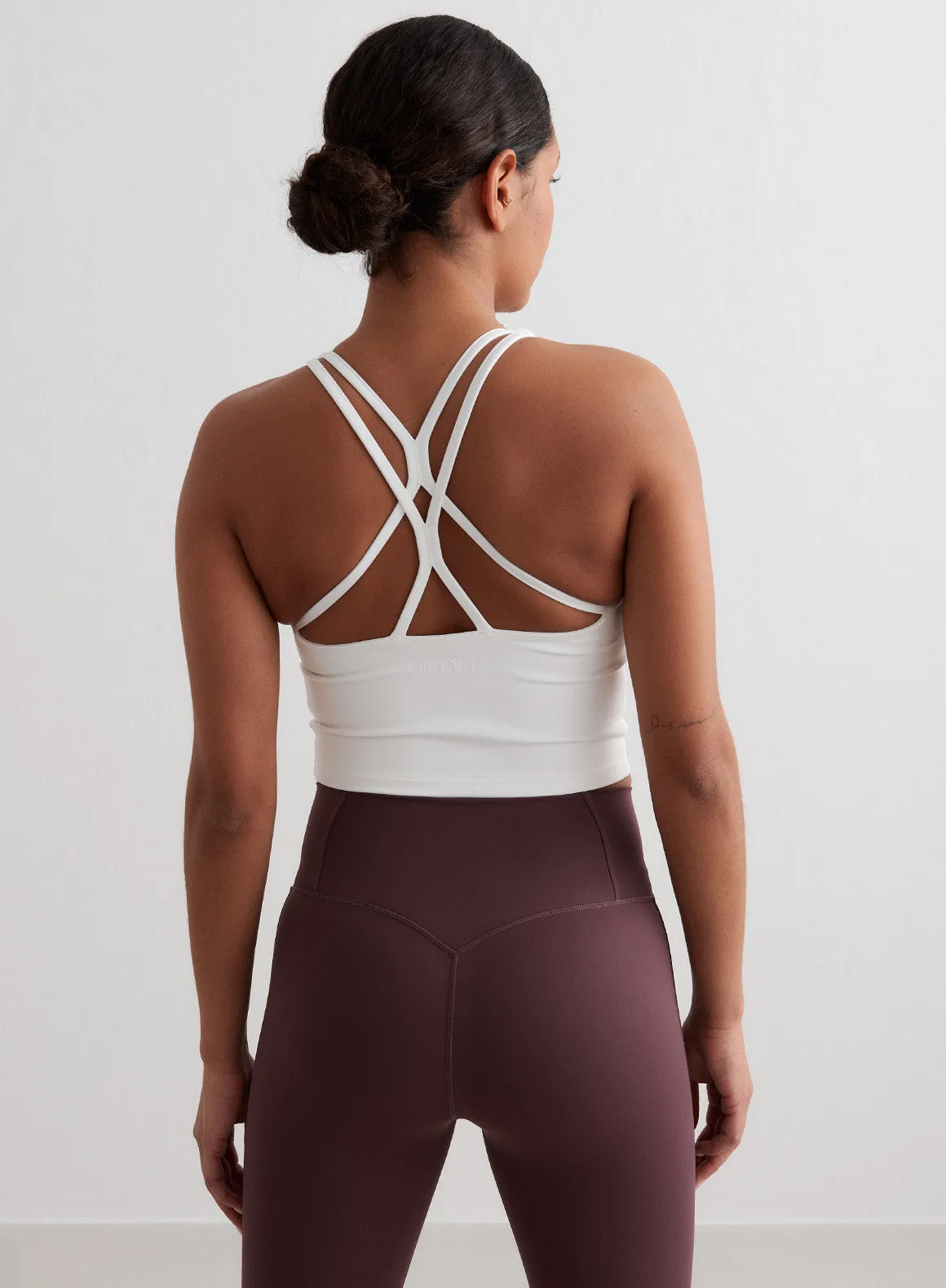 White Sculpting Strappy Bralette sold by Aimn