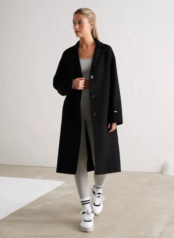 Black Classic Wool Coat sold by Aimn