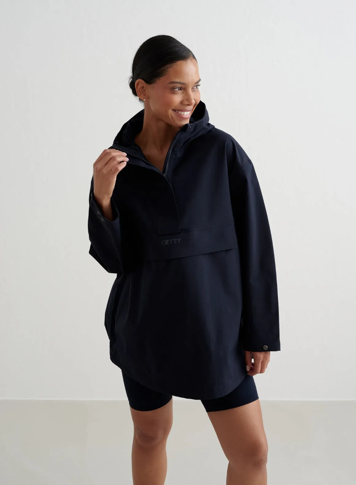 Navy Waterproof Oversized Anorak sold by Aimn product image thumbnail 5