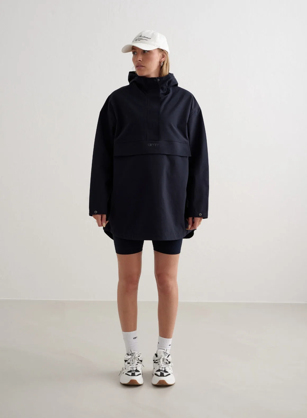 Navy Waterproof Oversized Anorak sold by Aimn