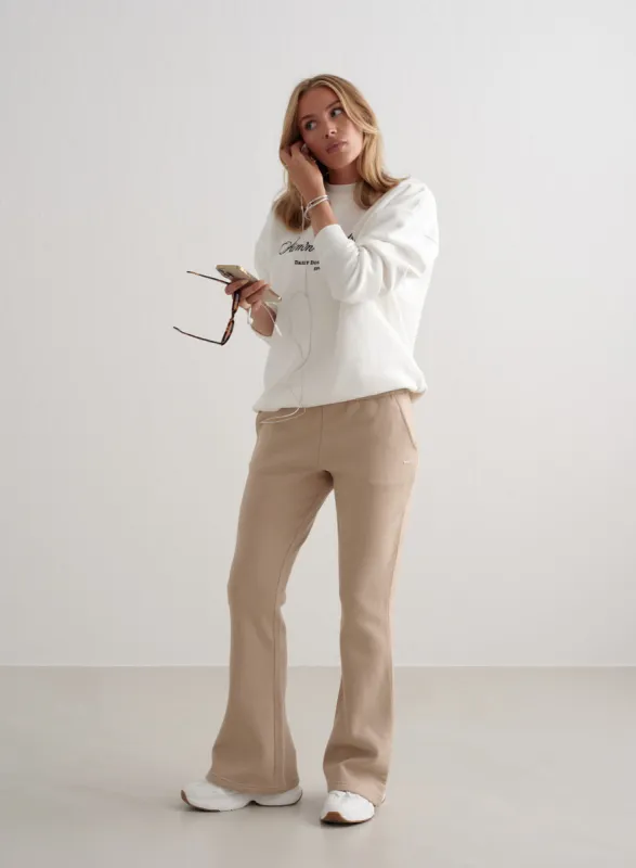 Beige Flare Sweatpants sold by Aimn