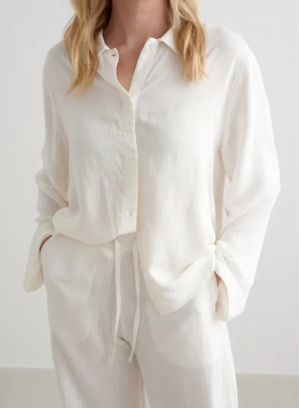 White Pyjama Shirt sold by Aimn
