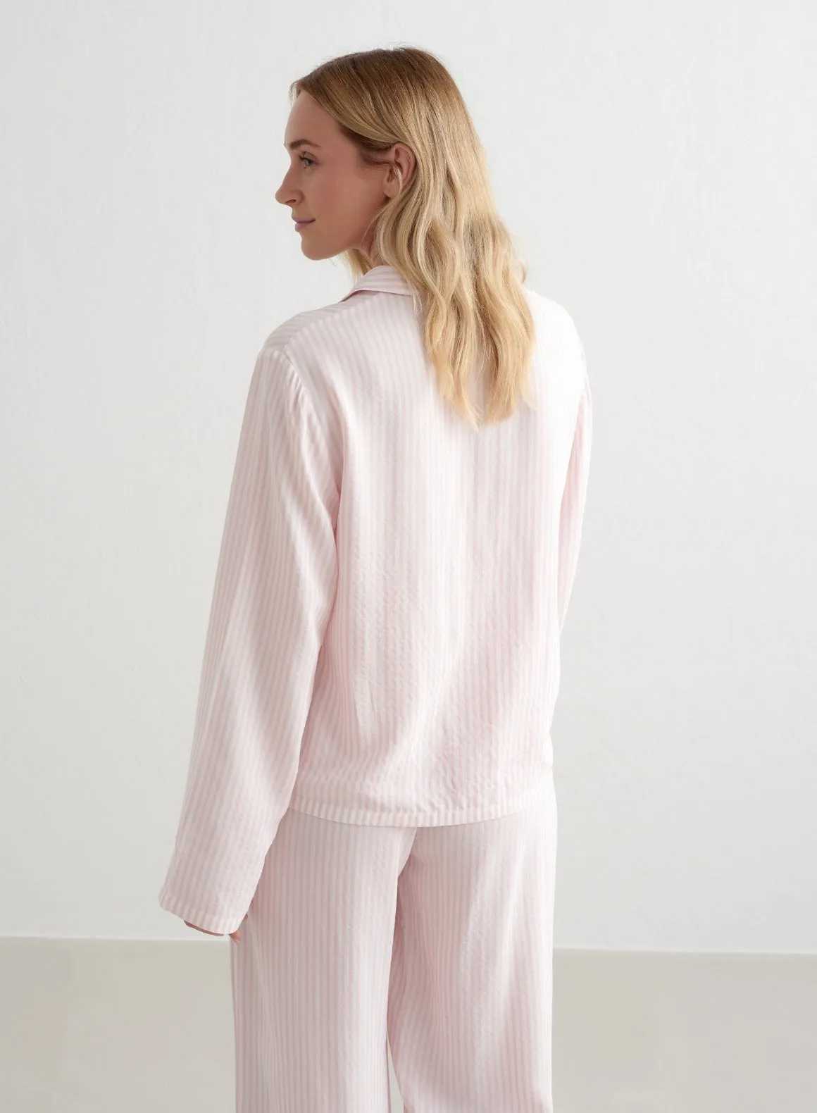 Winter Bloom Stripe Pyjama Shirt sold by Aimn product image thumbnail 5