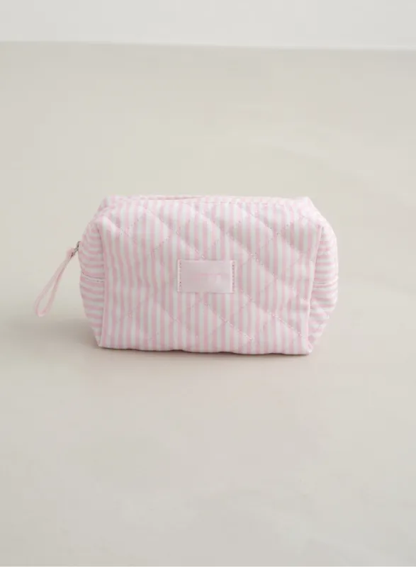 Winter Bloom Stripe Make-up Bag sold by Aimn