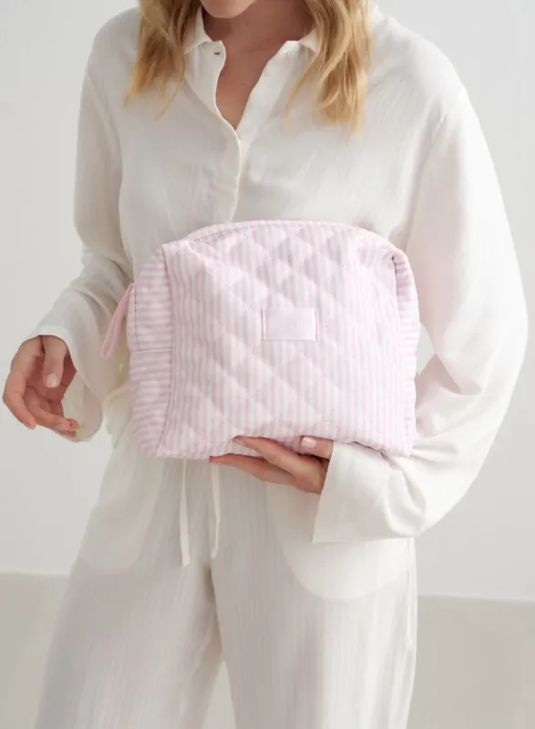 Winter Bloom Stripe Toilet Bag sold by Aimn