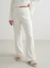 Almond White Rib Knit Pants sold by Aimn