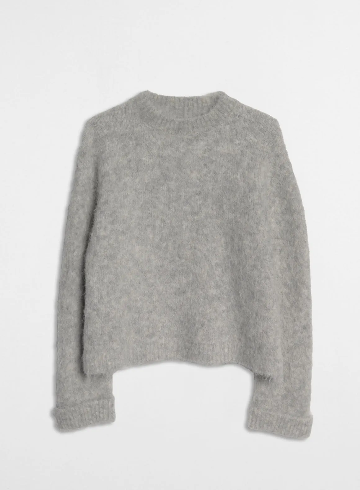 Grey Melange Alpaca Knit Sweater sold by Aimn product image thumbnail 4