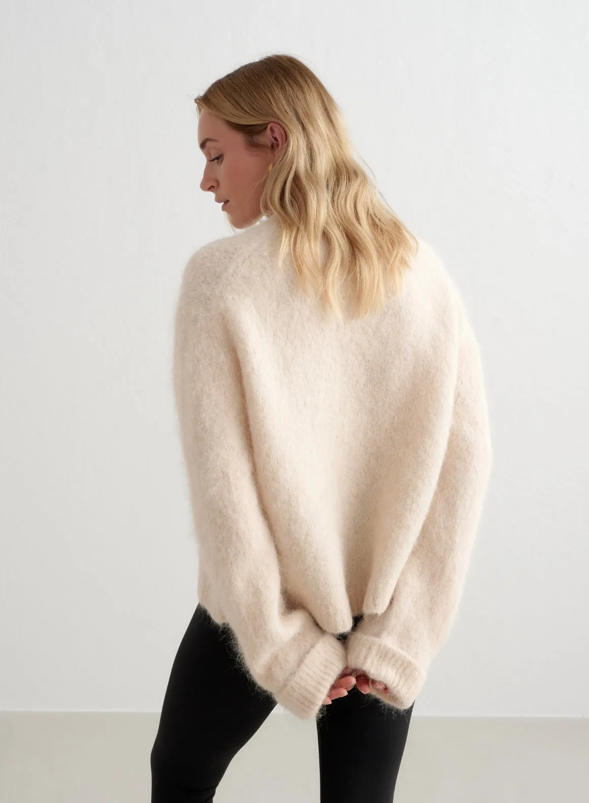 Café Au Lait Alpaca Knit Sweater sold by Aimn product image thumbnail 3