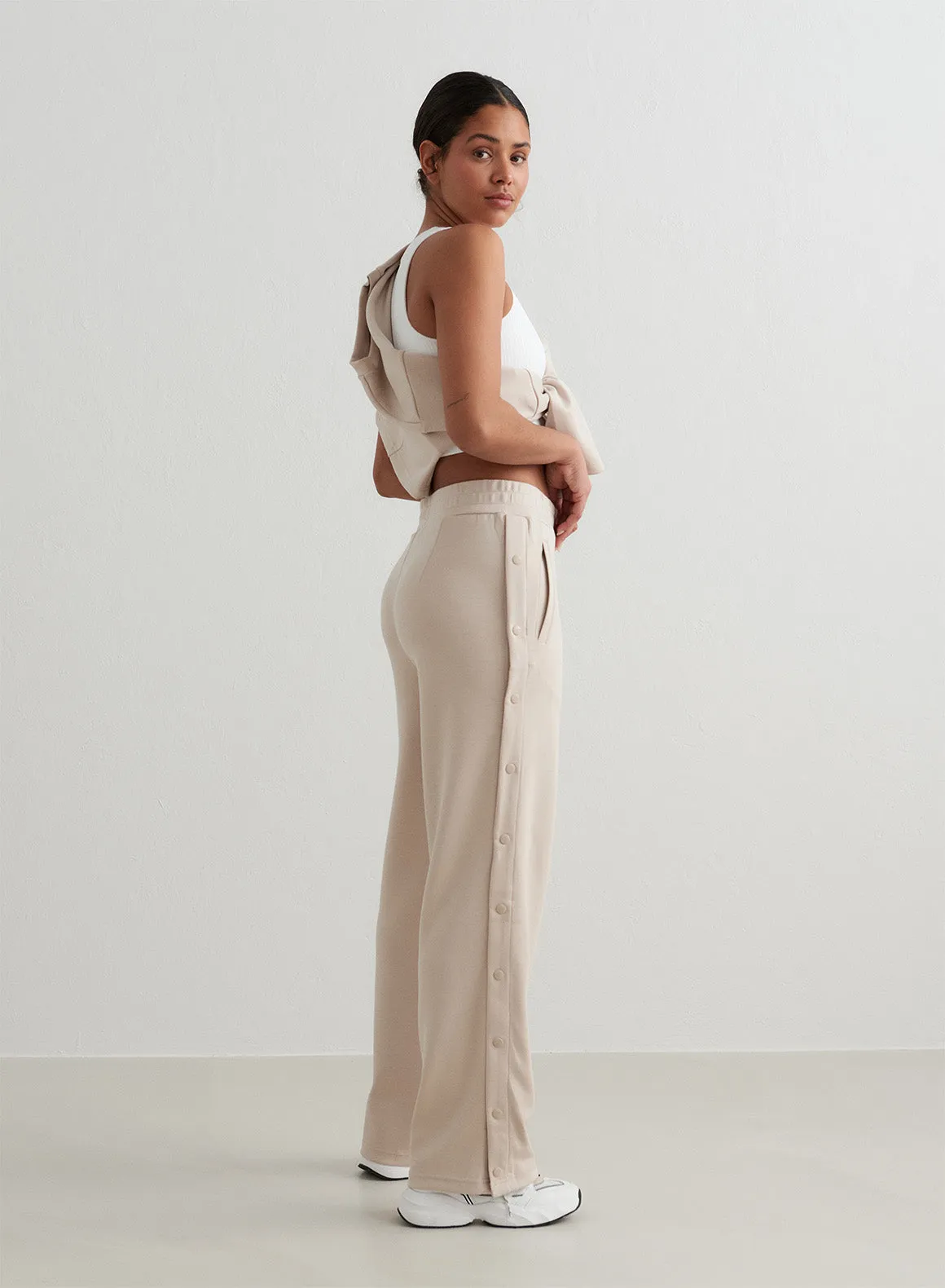 Café Au Lait Comfy Modal Buttoned Pants sold by Aimn product image thumbnail 2