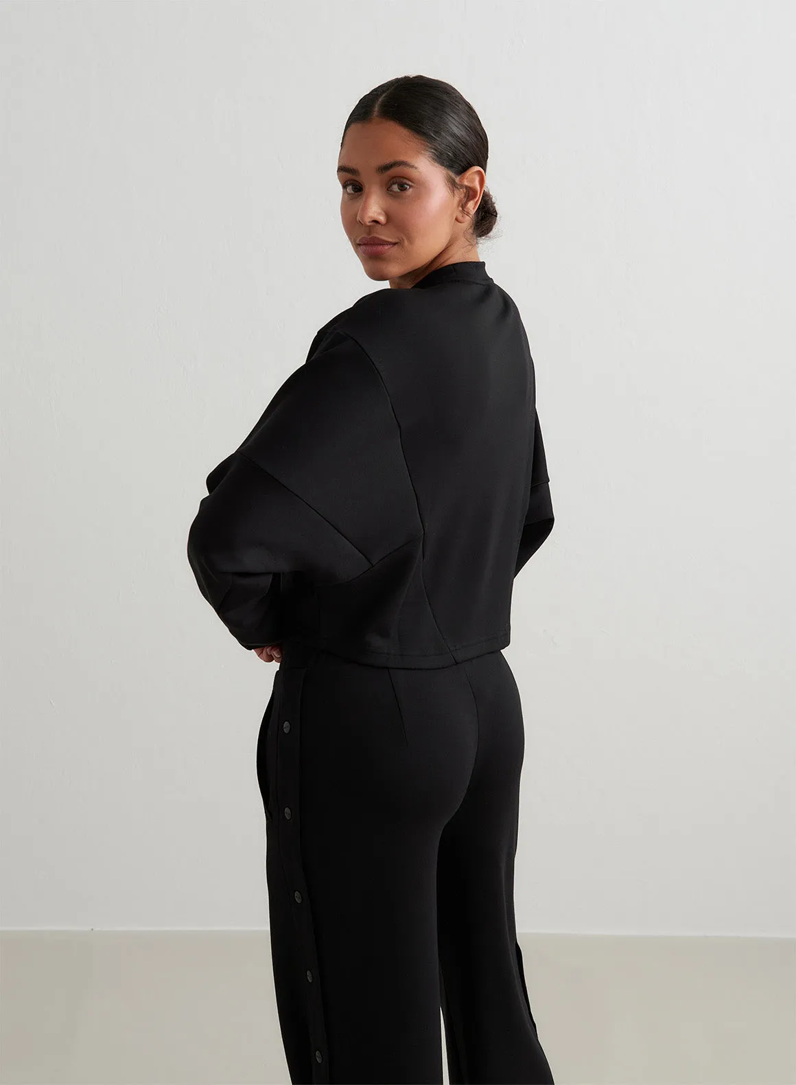 Black Comfy Modal Block Sweatshirt sold by Aimn product image thumbnail 4