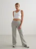 Grey Melange Wide Sweatpants sold by Aimn