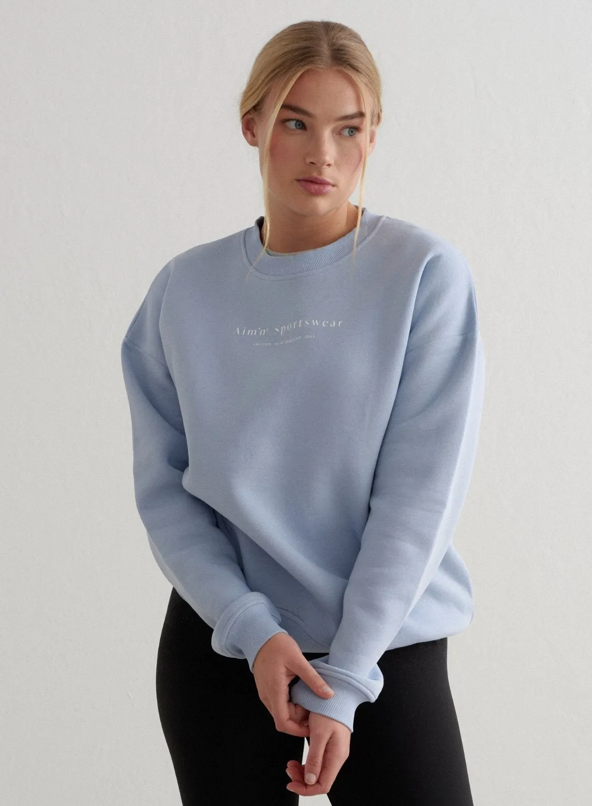 Cloudy Blue Serif Sweatshirt sold by Aimn product image thumbnail 2