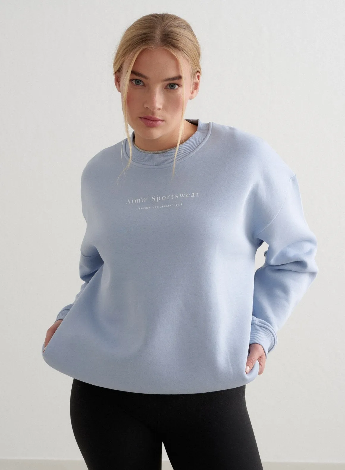 Cloudy Blue Serif Sweatshirt sold by Aimn product image thumbnail 3