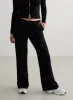 Black Ease Ribbed Wide Pants sold by Aimn