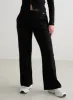 Black Ease Ribbed Wide Pants sold by Aimn