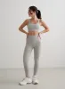 Grey Melange Ribbed Seamless Petite Tights sold by Aimn