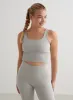 Grey Melange Ribbed Seamless Shaping Bralette sold by Aimn
