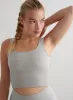 Grey Melange Ribbed Seamless Shaping Bralette sold by Aimn