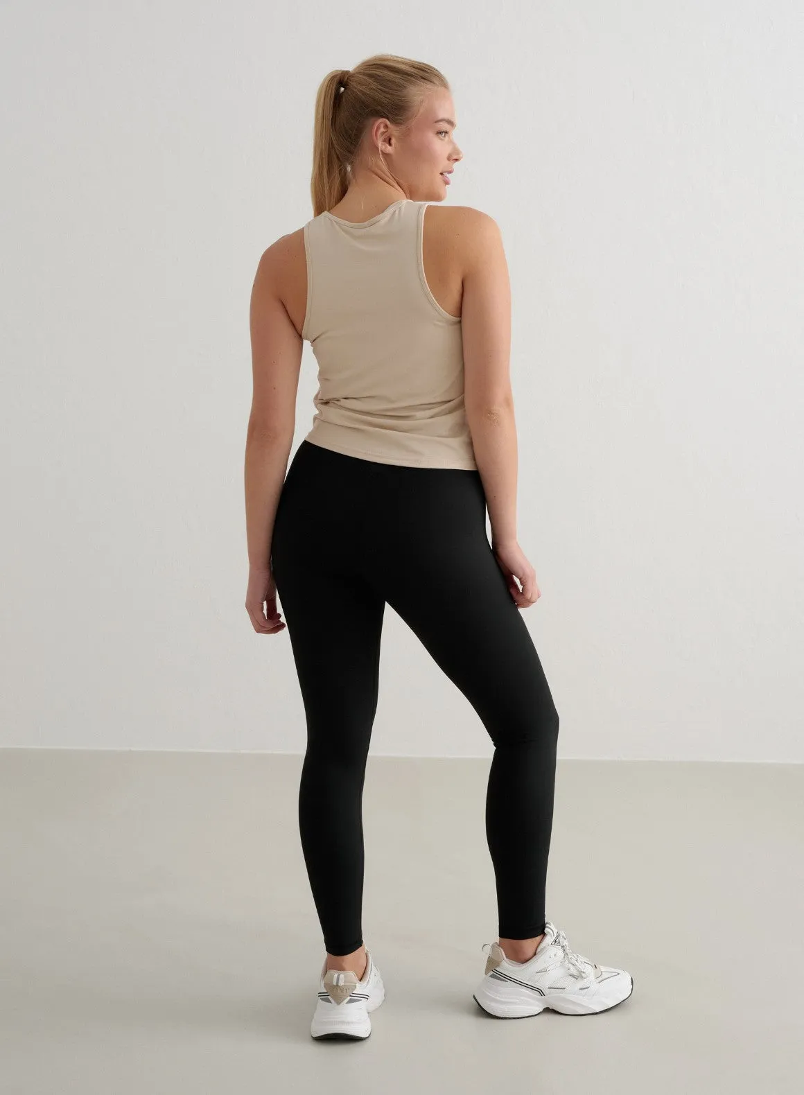 Café Au Lait Soft Basic Singlet sold by Aimn product image thumbnail 3