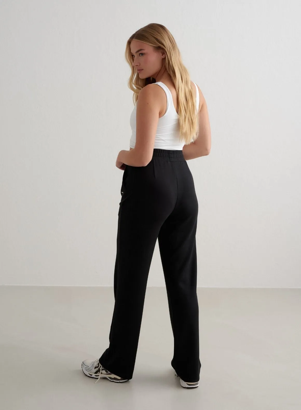 Black Comfy Modal Wide Pants sold by Aimn product image thumbnail 2